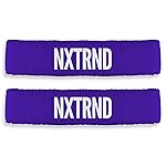 1 Pair Nxtrnd Bicep Bands, Sweat-Absorbent Arm Sweatbands, Football Accessory (Purple)