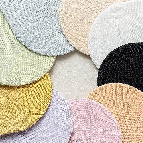 Yizelli 3 Pairs Breathable No Show Socks for Women Girls Cotton Low Cut Non-slip Summer Invisible Socks 6