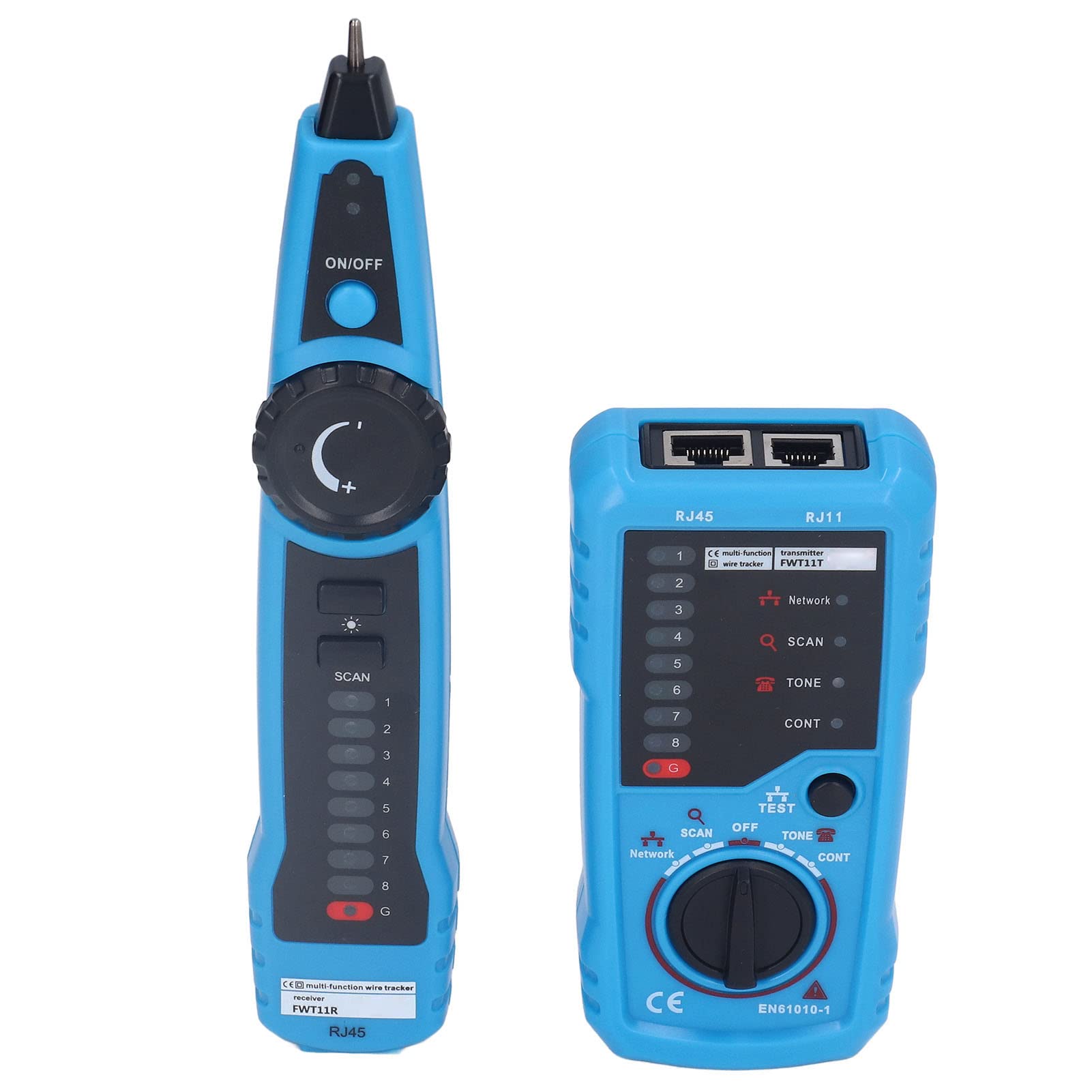 Tester per Cavi di Rete RJ45, Tracciatore di Cavi Ethernet RJ11 e RJ45, Mappatore di Cavi, Verifica della Continuità, Tester per Cavi LAN di Rete Portatile, Tracciatore di Cavi Telefonici a Posizionam