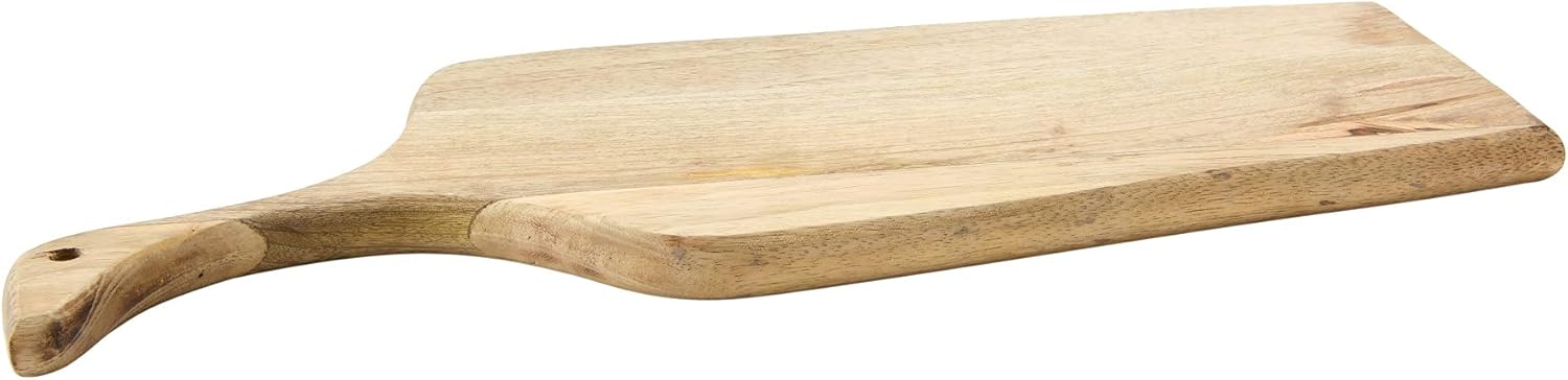Main + Mesa Modern Mango Wood Cutting Board with Handle, Light Finish