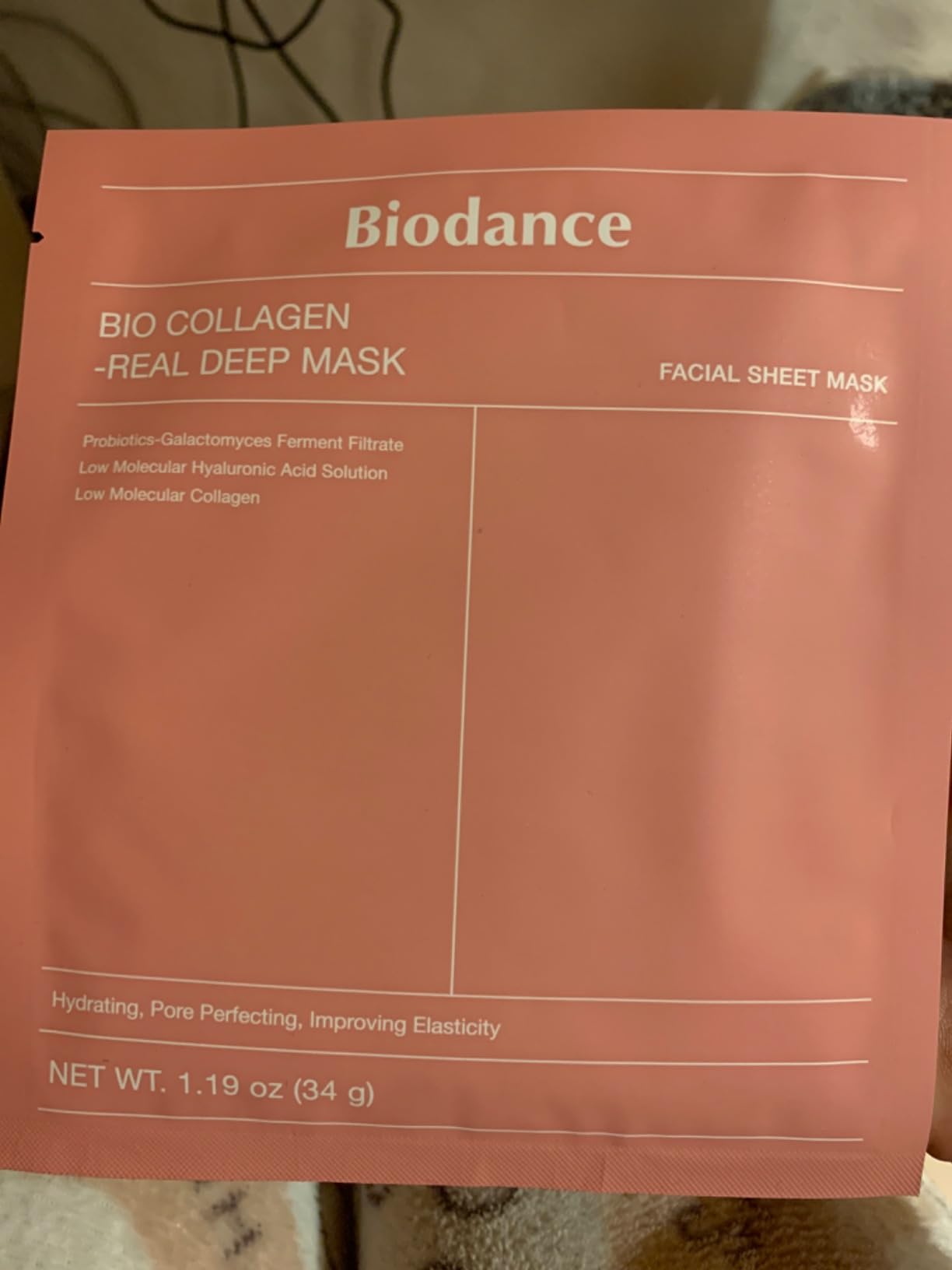 Biodance, Deep Mask with Organic Collagen, Hydrating, Minimizing Pores, Firming, 34g - 4 count photo review