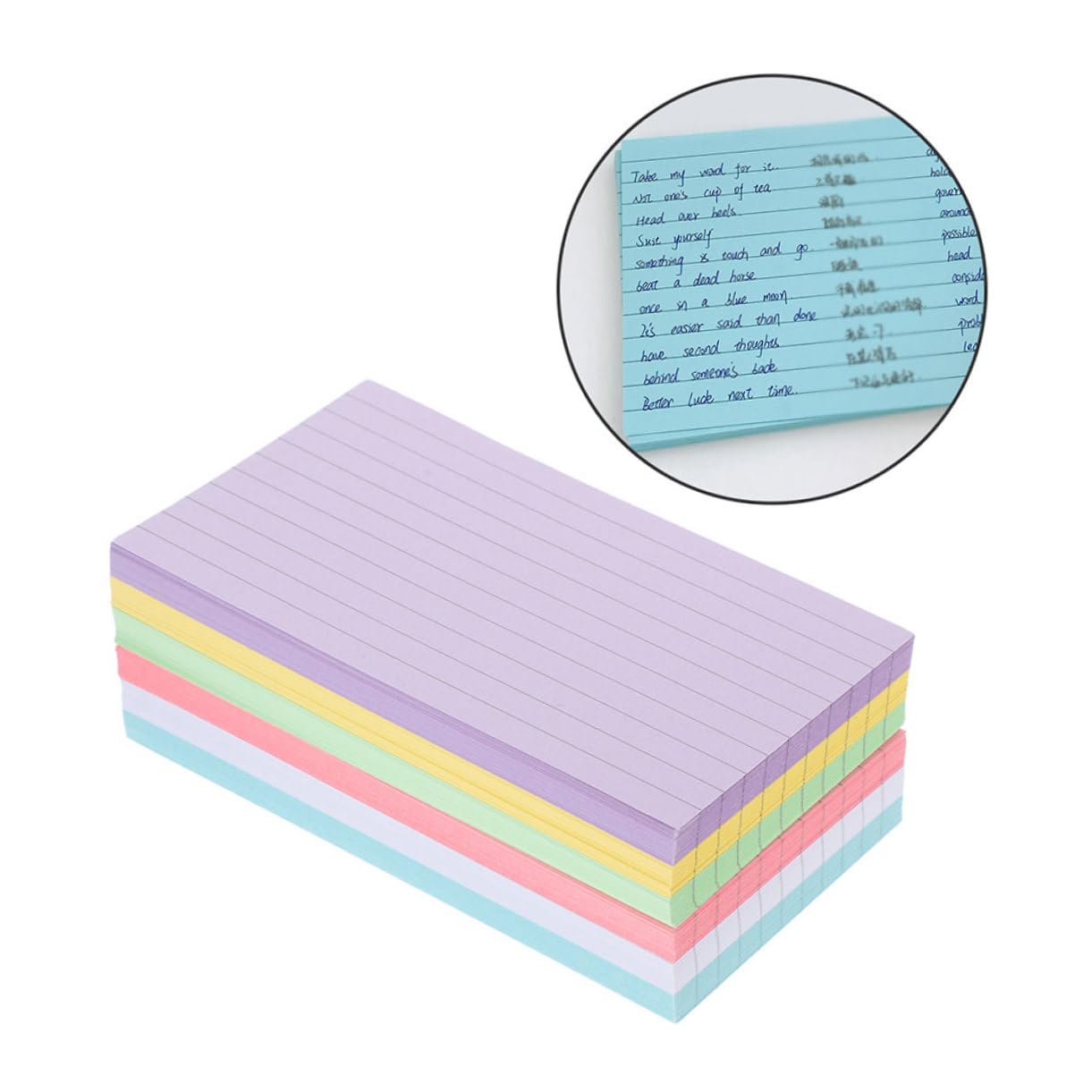 300feuilles Fiches De Discours Papier Petite Fiche Pour Écriture Blocs-notes Portables Cahiers Enregistrement Pour Mémos Papiers Index Pour Réunions