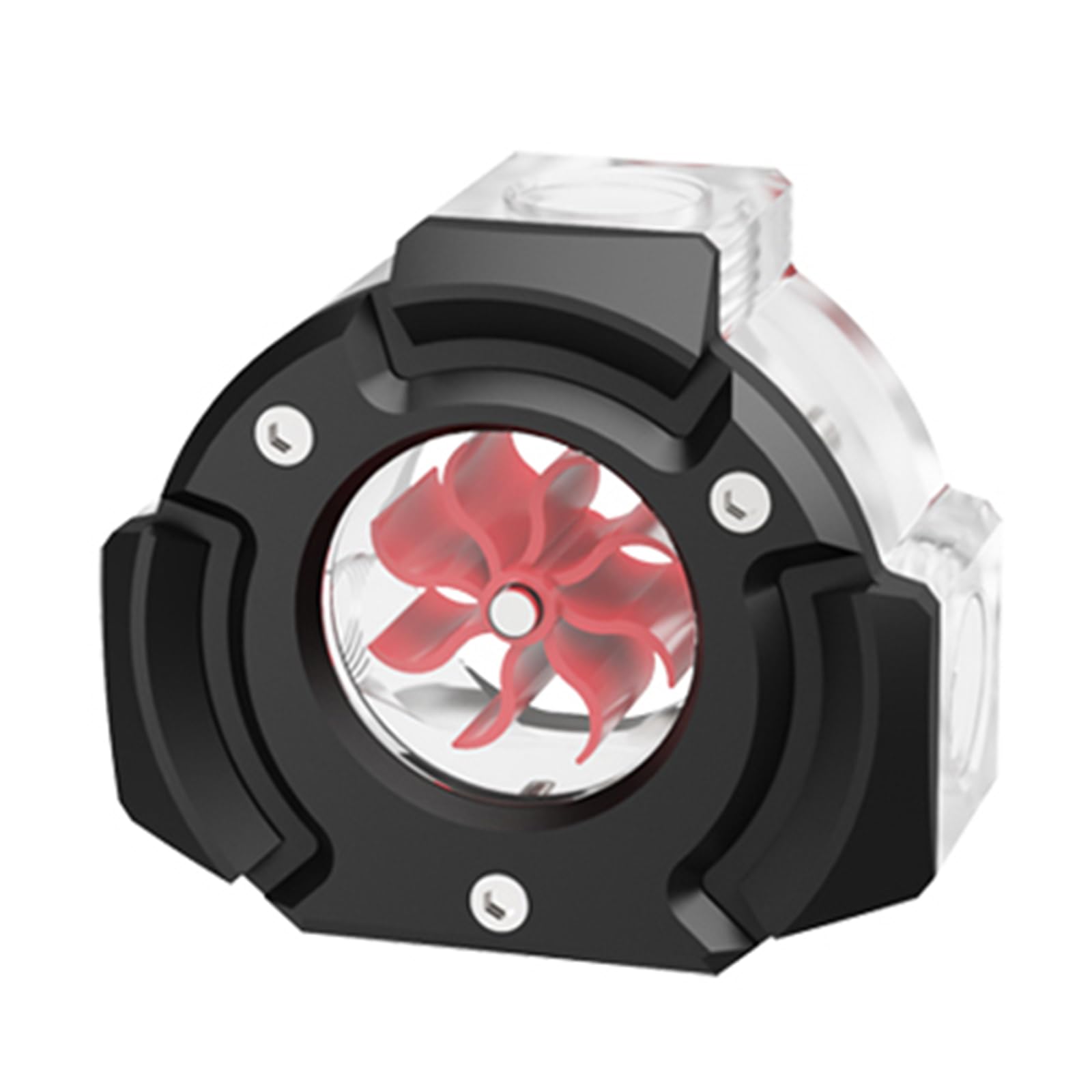 G1 / 4 Thread Water Cooling Flows Meter Three Port Layout Fluid Dynamic for Minimal Resistance Realtime Cooling Systems Monitor