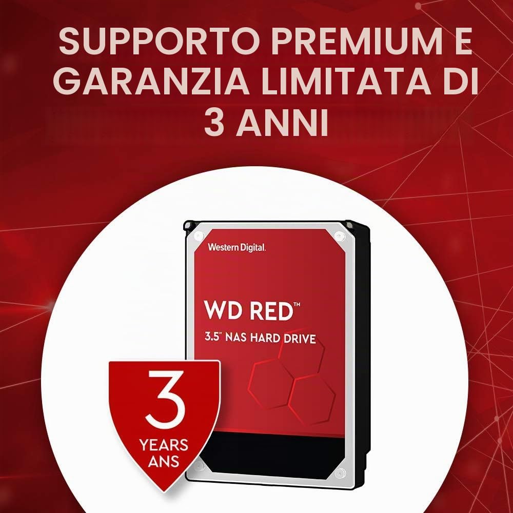 WD Red NAS Hard Drive WD20EFAX - Hard disk interno da 2 TB, 3,5", SATA 6GB/S, 5400 rpm, buffer: 256 MB