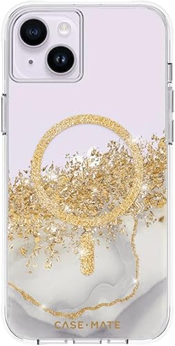 Miniatura 4 de Case-Mate Funda para iPhone 14 Plus, mármol de quilates [protección contra caídas de 10 pies] [compatible con MagSafe] Funda magnética con bonito