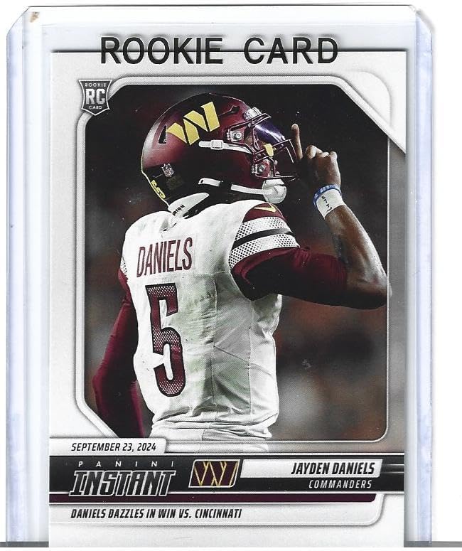 Jayden Daniels 2024 Football Rookie Card Commanders Star Quarterback