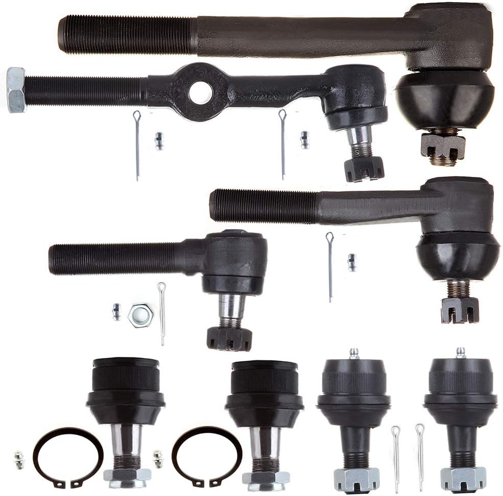 OCPTY - New 8-Piece fit for 1987-1991 for Chevrolet Blazer K10 Suburban K20 V10 V20 for GMC Jimmy K1500 K2500-1 Inner 3 Outer Tie Rod End 2 Lower 2 Upper Ball Joint