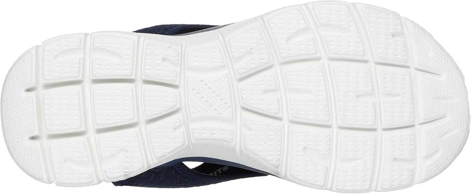 Skechers Women's SUMMITS - OUTTA HERE, Textured Chevron Neoprene H-Band Sandal, Black/Black, 5M - Image 2