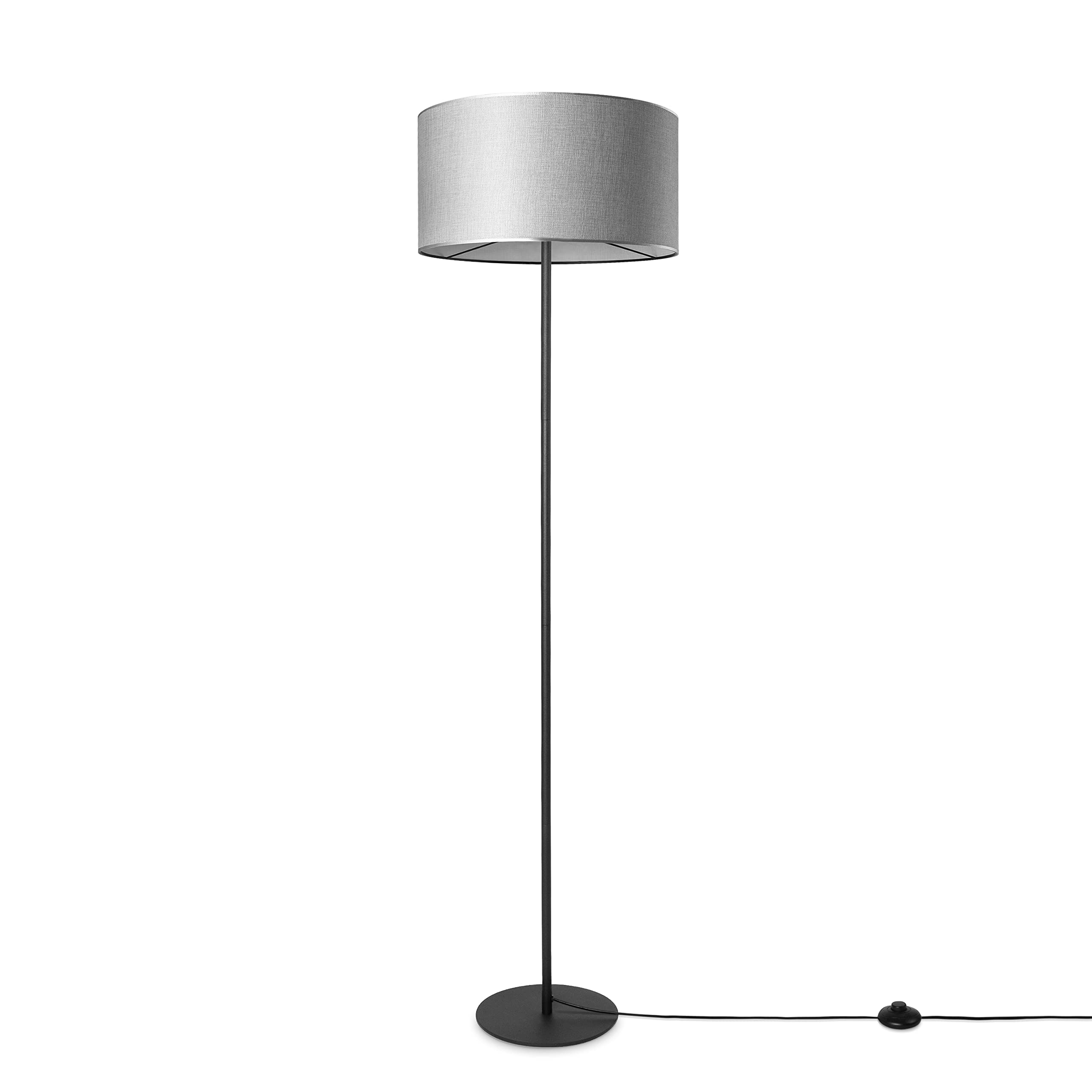 Paco Home Stehlampe Wohnzimmerlampe Stoffschirmlampe Standleuchte Textil Schirm E27 Leselampe Skandi Büro Mit Stecker M