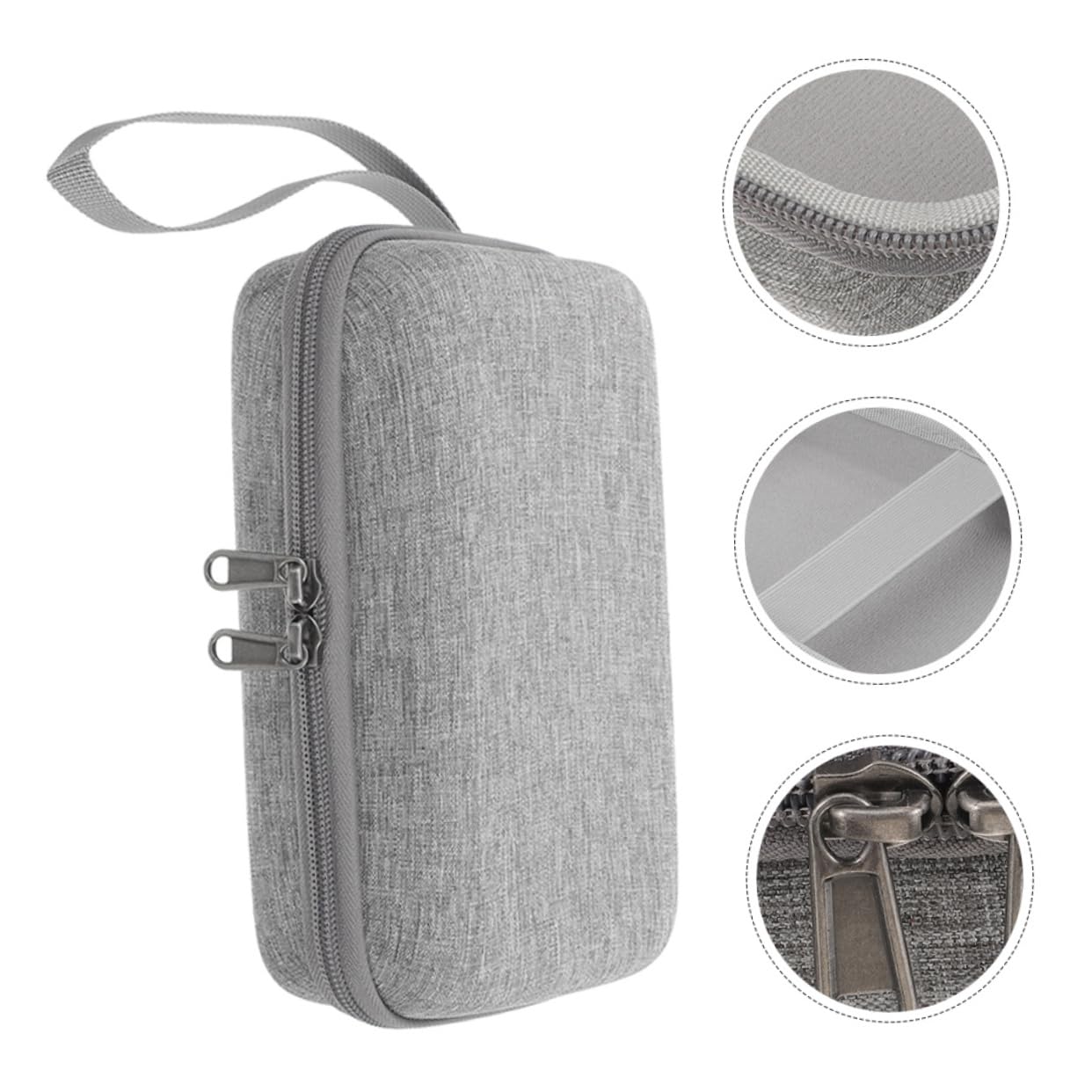 Angoily Kosmetiktasche mit Großem Fassungsvermögen 2 Stück mit Griffdesign Nylon und Schwamm Material Elegantes und Modisches Design Praktische Reise Handtasche für Frauen