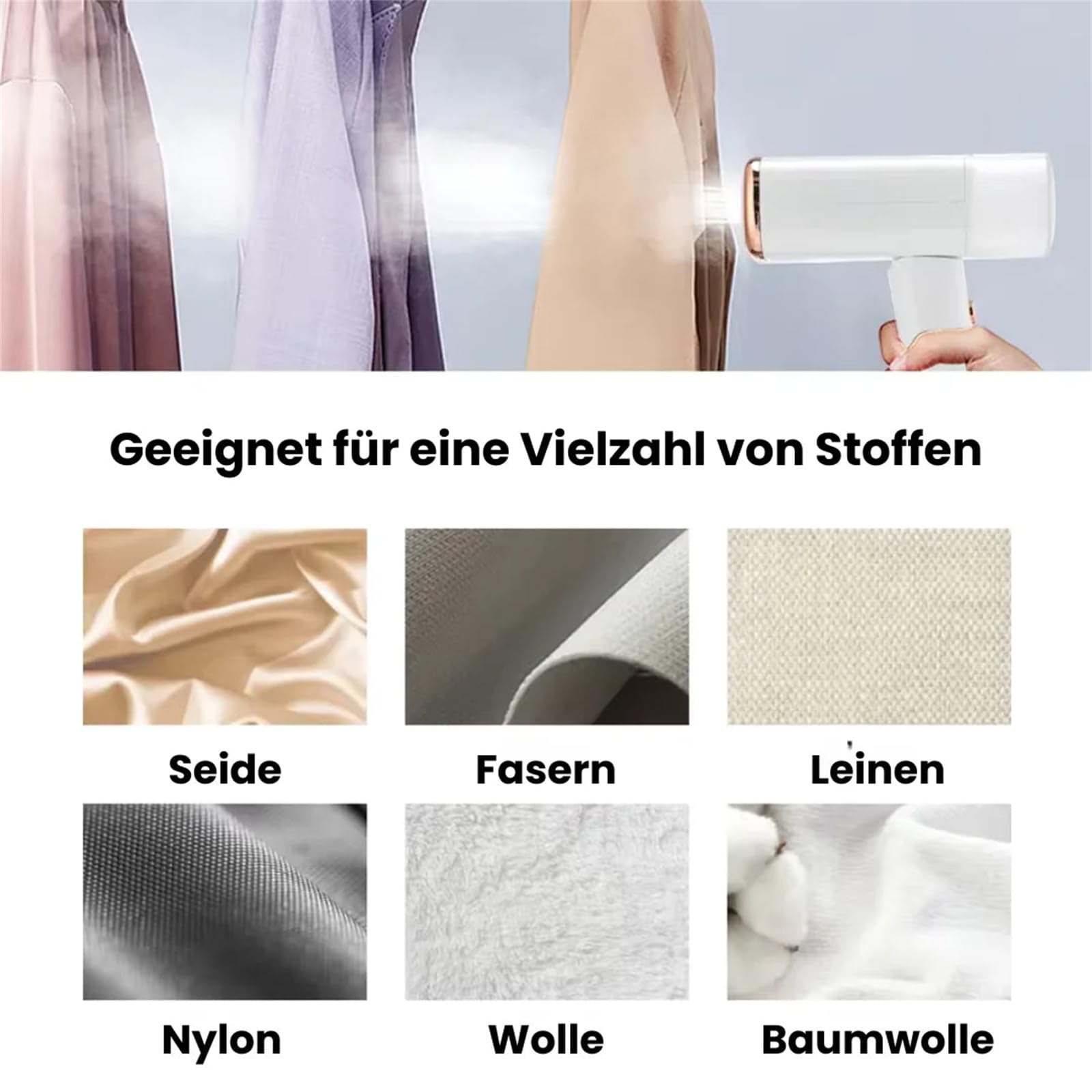 beyoulife steamix pro Tragbarer Handdampfer Faltbares Dampfbügeleisen zum schnellen Entfernen von Falten für Zuhause und unterwegs
