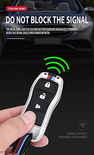 Miniatura 7 de ontto Funda de llave de coche de 3 botones para Infiniti FX35 FX45 QX4, llavero de entrada sin llave, soporte de llave de metal para Nissan Armada