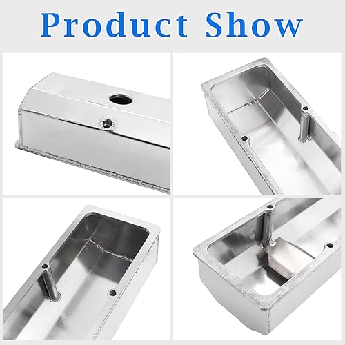 Miniatura 4 de Cubiertas altas de aluminio anodizado transparente para válvulas de 14" riel compatible con SBC Che-vy 283 305 327 350 383 400