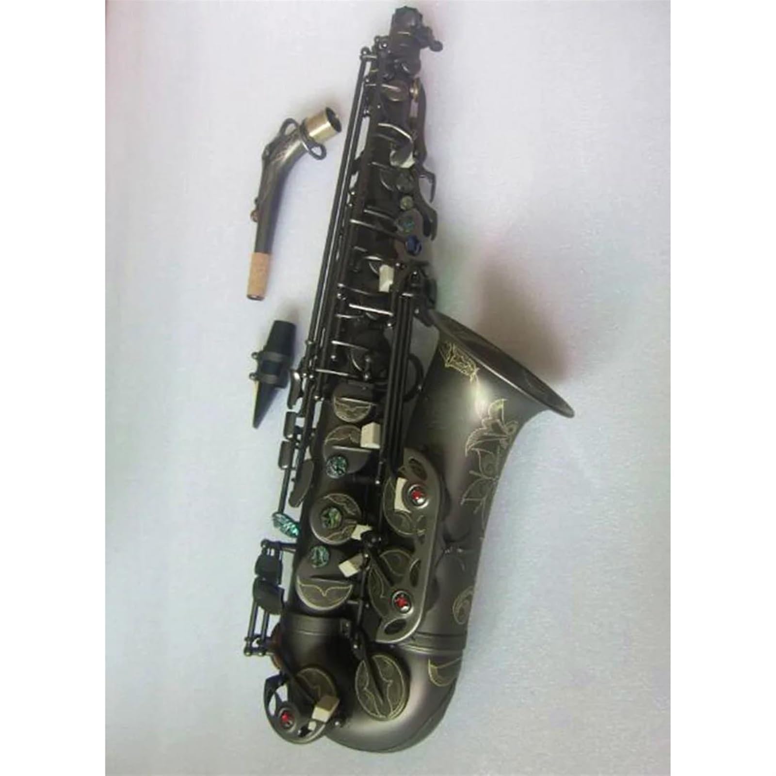 Saxofón Mi Bemol Alto Saxofón Negro Mate Oro Instrumentos Musicales Tocados De Grado Profesional Con Estuche Para Boquilla