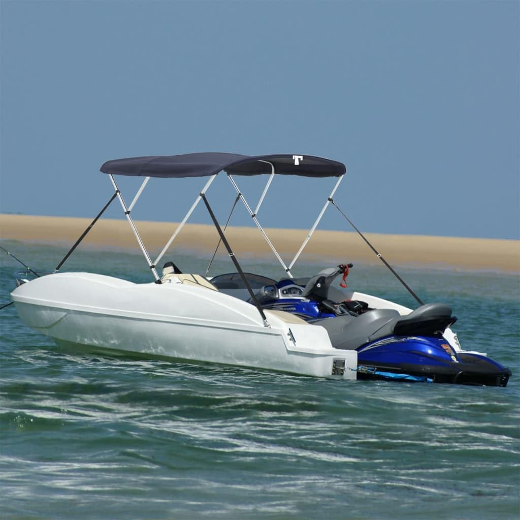 vidaXL Toit bimini à 3 arceaux parois en maille 183x(137-152)x137 cm