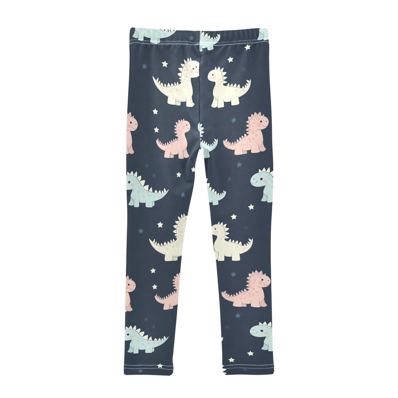 Wusikd Cute Dinosaurs Girls' Leggings Toddler Doodles Color Kids Yoga Pants Dance Active Tights 9-10T Multi