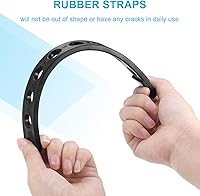 Vista 5 de Boao Correa de goma para portabicicletas, 6 piezas, correa de repuesto para bicicleta (negro)