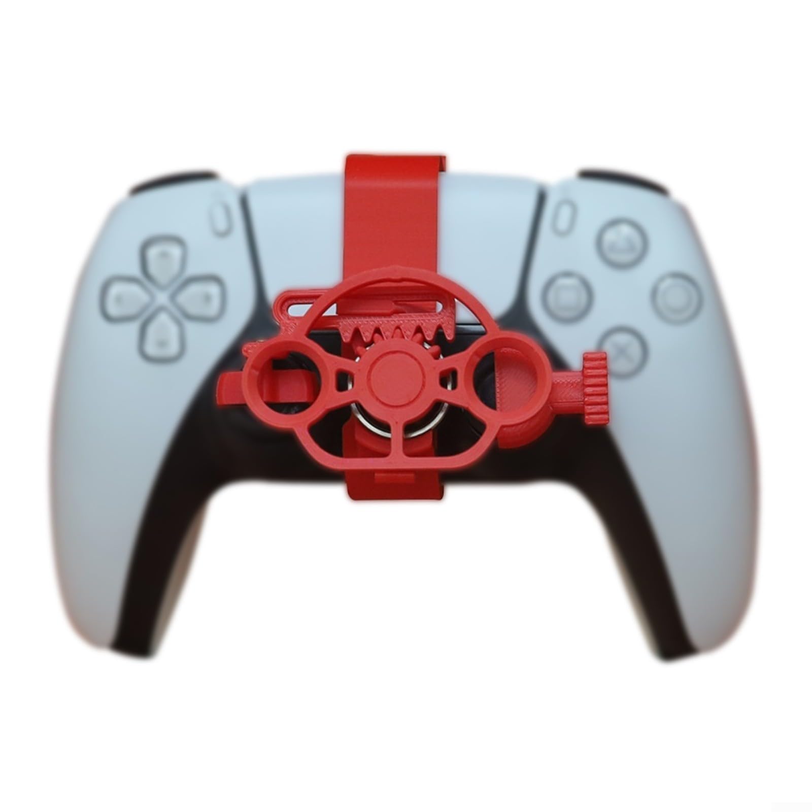 Gettimore Volante 3D per PS5, manico compatto per controller di videogiochi, simulazione realistica, materiale, verde (bianco)