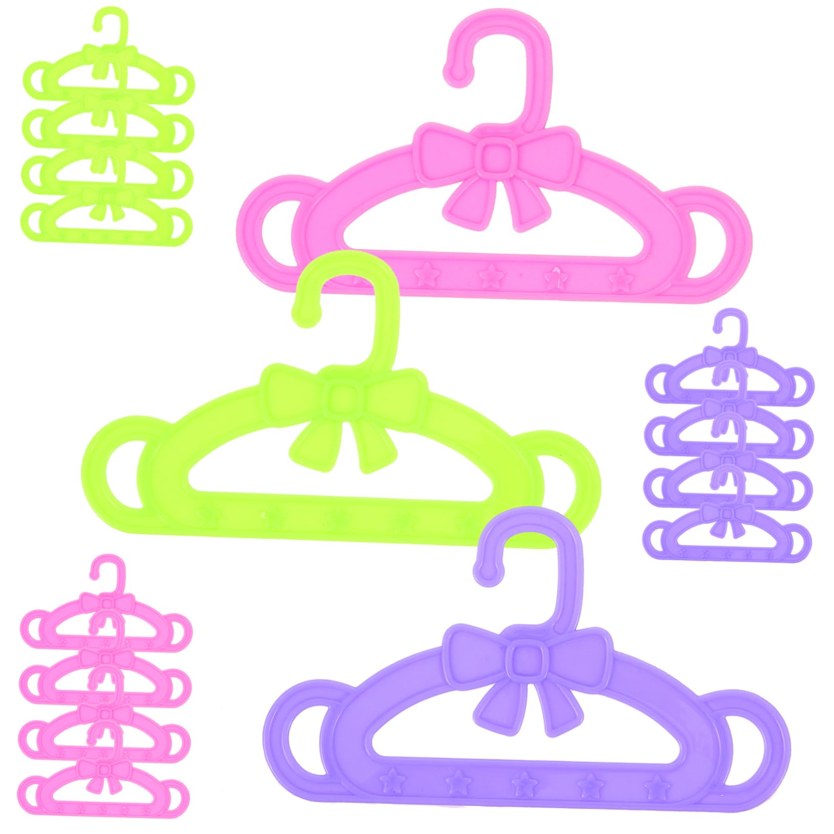 Gogogmee 15Pcs Doll Clothes Hangers Doll Outfit Holders for Organizing Dress for Boys