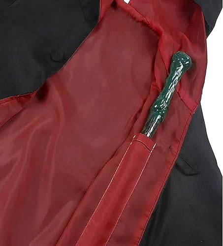 Miniatura 5 de CASSONRM Disfraz de mago para niños, bata de bruja, capa de vampiro, varita mágica, corbata, gafas, juego de disfraces de fiesta de cosplay de mago