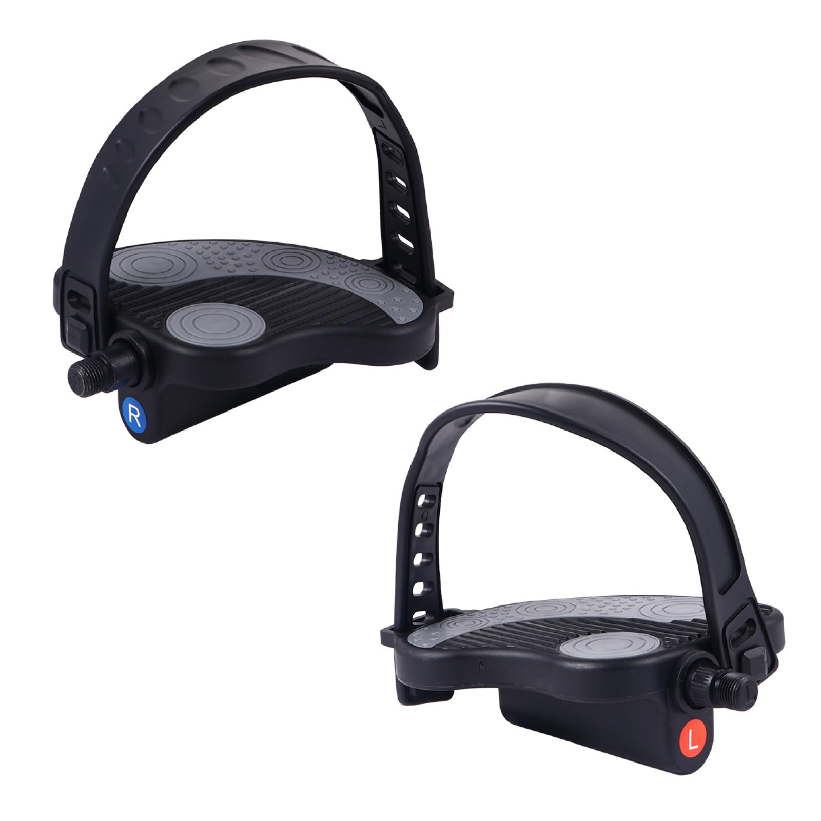 Cabilock Pedales Bicicleta Estática Correas Ajustables y Superficie Antideslizante, Accesorios Compatibles para Entrenamiento Cardiovascular y Fitness en Gimnasio Varios Estilos