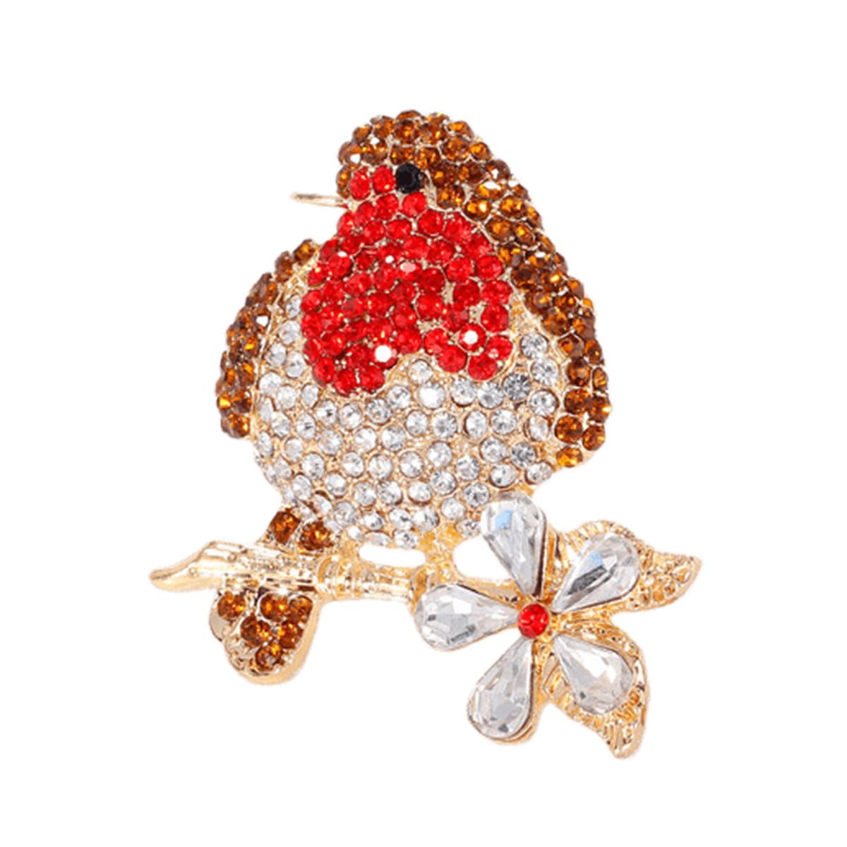FAIRYGATE Brooch Pins Retro Crystal Rhinestone Brooches for Shirt Collar Decoration, B20 - 5