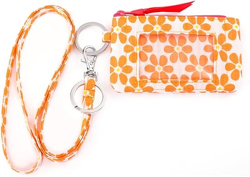 Combo de estuche de identificación con cremallera y cordón para mujer (varios equipos disponibles), llavero con tarjeta, cartera de identificación