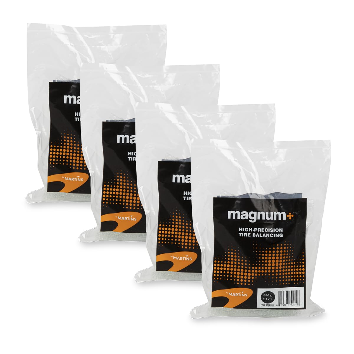 magnum+ Tire Balancing Beads – TPMS Compatible Tempered Glass – 4 Bags (21oz / 596g Each)