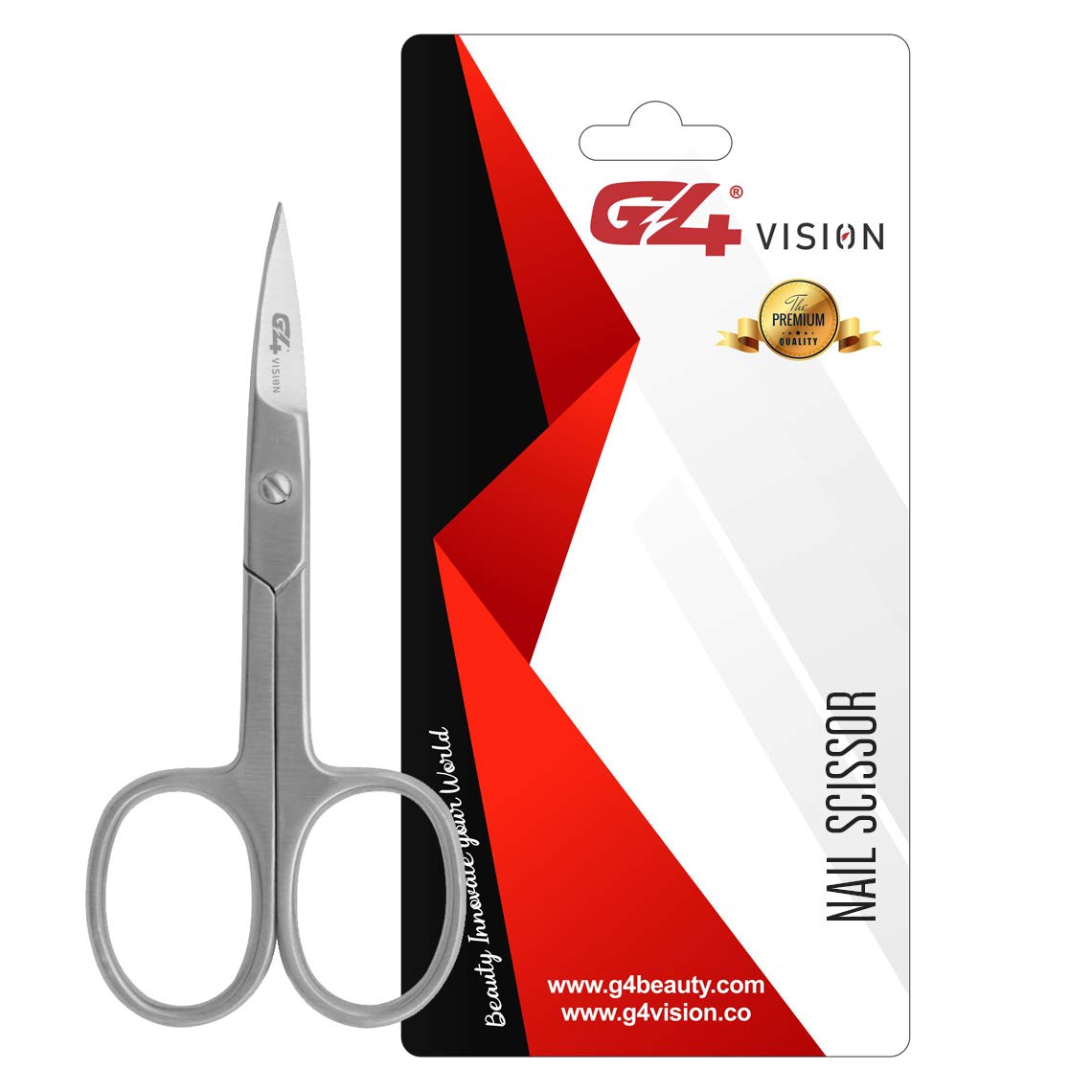 G4 Vision Stainless Steel Curved Cuticle Scissors, manicure pedicure grooming professional finger toe nail care