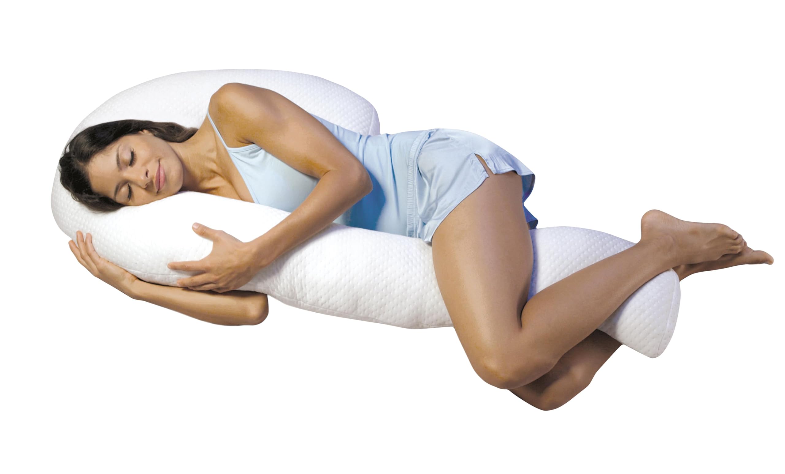 Poduszka Ciążowa z Podparciem dla Całego Ciała - Ergonomiczna Poduszka Podpierająca Oddychający Materiał - Ortopedyczna Poduszka Można Prać - XL 132 x 63,5 x 15 cm