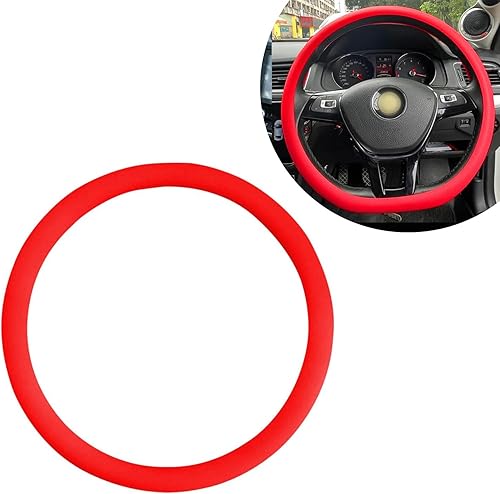 Paquete de 1 funda para volante en forma de D, protector de volante de 14.9 pulgadas, accesorios decorativos de silicona para volante, producto