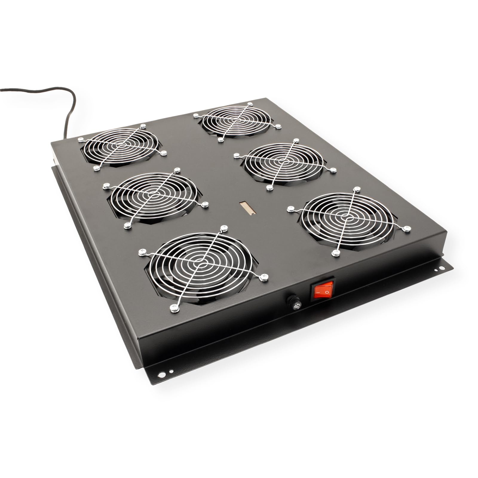 ROLINE Unité de Ventilation de Toit 19 Pouces 6 Ventilateurs, on/Off pour Armoire Serveur Noir
