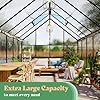 Amerlife 8x10x7 FT Polycarbonate Greenhouse for Outdoors, Walk-in Design with Aluminum Frame, 2 Windows and Swing Door, Heavy-Duty Greenhouse Construction for Garden, Black #1
