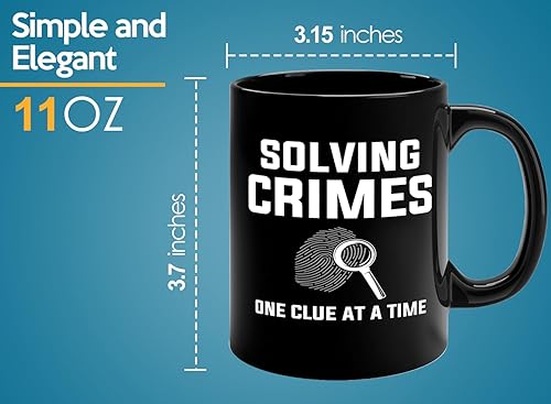 Miniatura 6 de Luxe Gifting Detective Coffee Mug 11oz Black -Solving crimes one - Police Officer Cop Patrol Detective Sheriff Law Enforcement Police Academy
