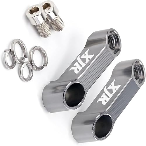 Soporte de espejos para Yamaha XJ6  DiversionF XJR CNC espejo retrovisor elevador extensores espaciadores adaptador de extensión (color  B gris)
