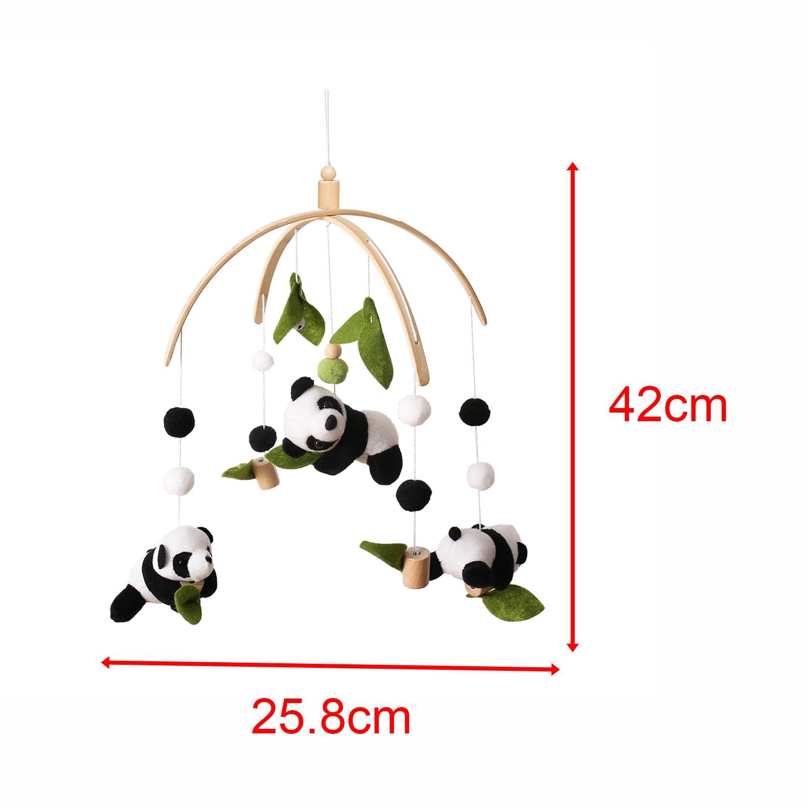 kowaku Móvil para Cuna de Bebé, Juguete con Forma de Panda, Campana para Cuna, Decoración de Techo para Sala de Estar