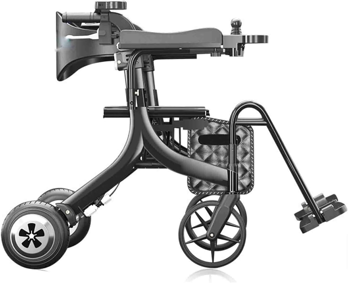 Rollator dell'azionamento del camminatore di energia elettrica, camminatore multifunzionale 3 in 1 per gli anziani, batteria elettrica pieghevole della ruota