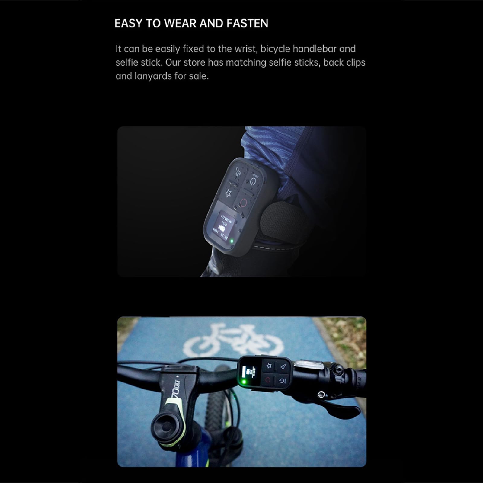 Telecomando Wireless Telesin Per GoPro Hero 8/9/10/11/12 – Nero, Senza Fili