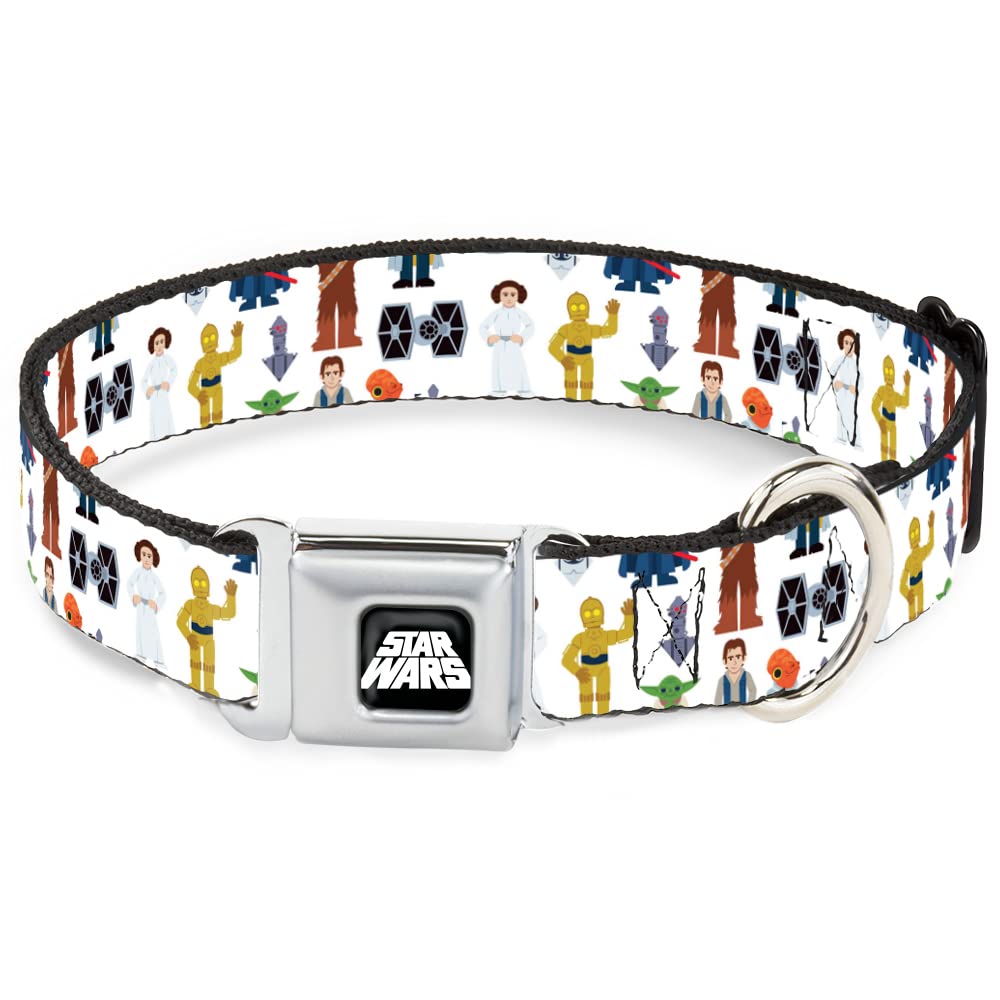 Collier Star Wars pour chien anti-traction avec boucle métallique solide 33-43cm