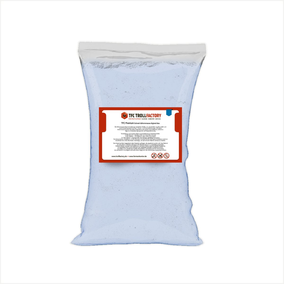 Alginat Premium I Schnellabformmasse I Pulver, feinkörnig I 3-4 Minuten I blau (25 kg)