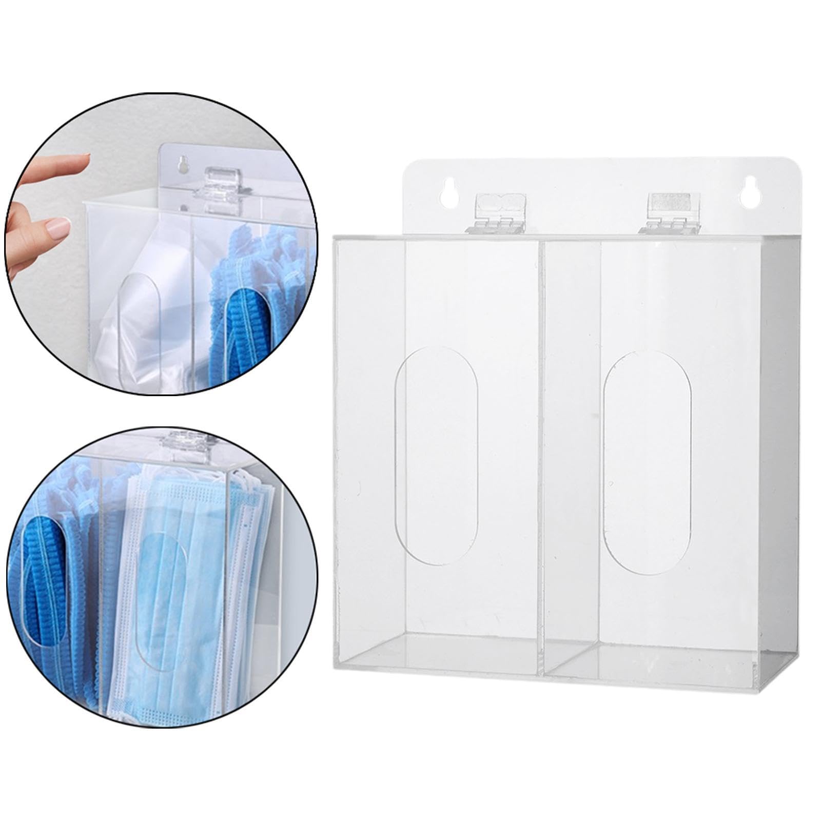 perfk Porta del distributore di Guanti acrilici per distributore di stazioni Trasparenti Parete a Parete per Barba per la Laboratorio