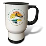 3dRose 14oz Stainless Steel Travel Mug - American beaches - Red Mill Beach, Columbia County, Oregon nice gift Alexis Design - American Beaches Oregon