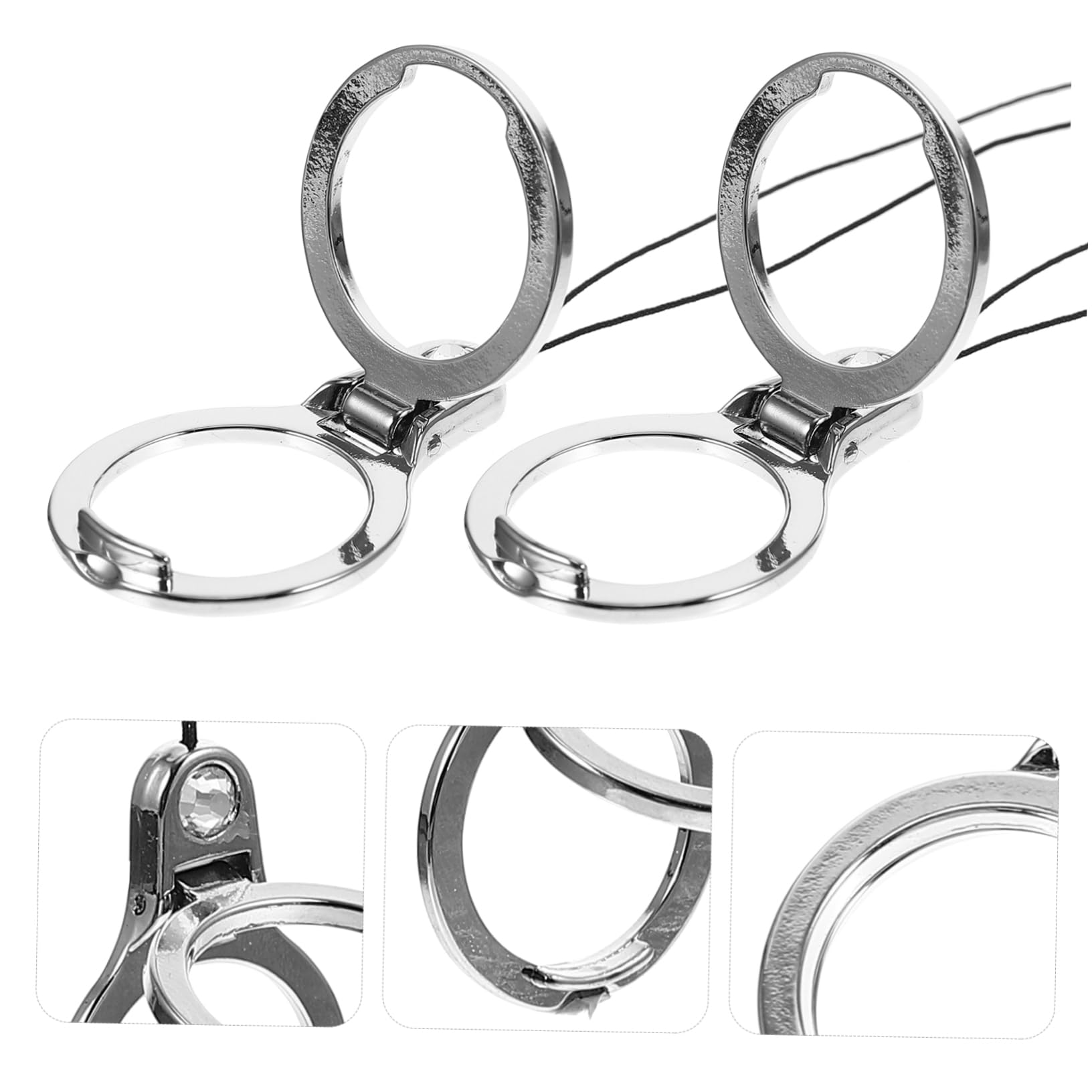 Housoutil 20 Pz fibbia ad anello per cellulare cuori di vimini da appendere pratiche corde telefoniche supporto per telefono ringlith supporto per cuffie supporto per fotocamera Anticaduta