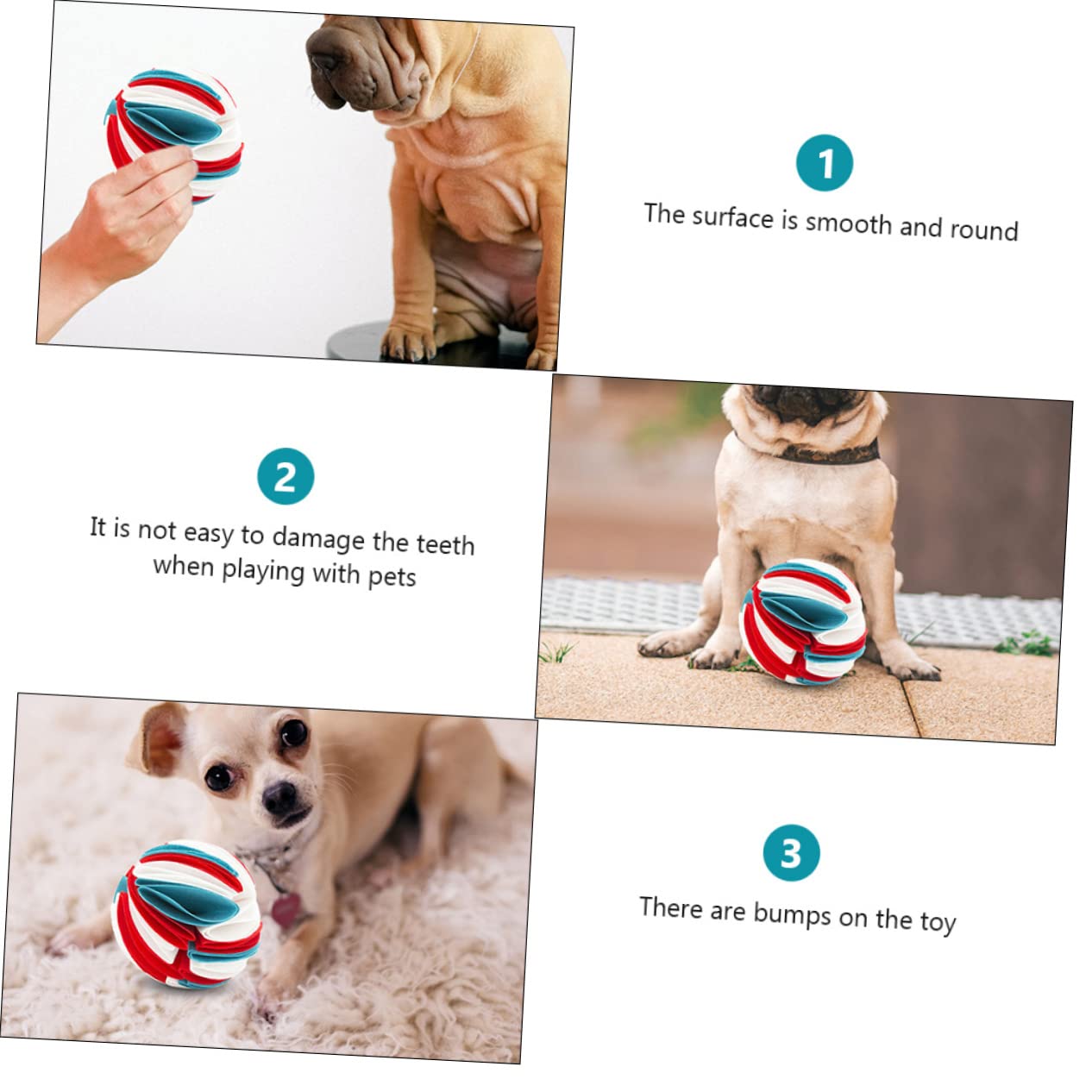 Hohopeti 3stücke Funny Pet Chew Toy Interaktives Kauspielzeug Für Hunde Molar Spielzeug Für Langsames Fressen Und Teething Attraktives Futterspielzeug Für Zuhause Oder Garten