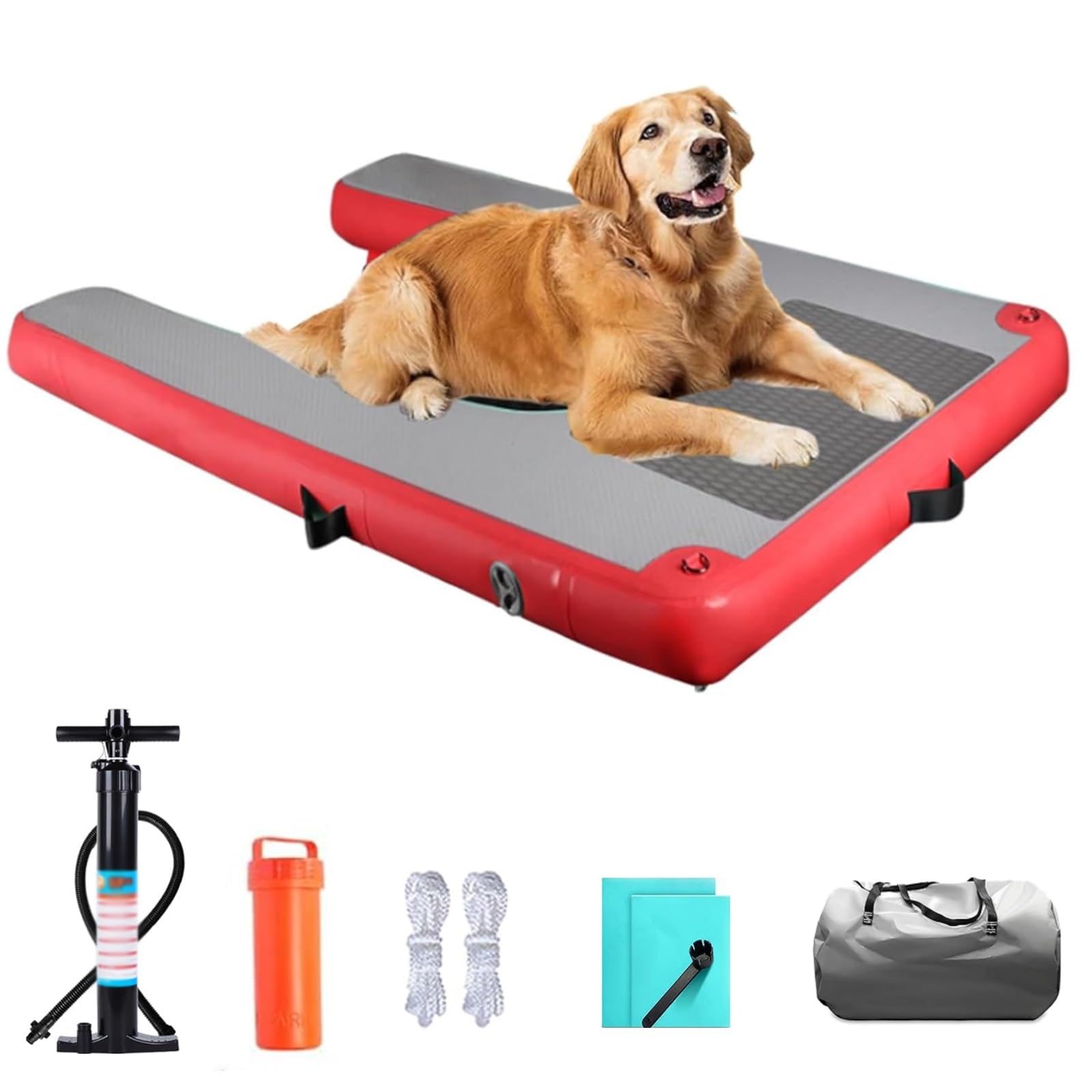 rampa gonfiabile per cani Rampa Per Piscina Per Cani Di Grossa Taglia, Rampa D'acqua Per Cani Pieghevole Con Cuscinetto Antiscivolo In Bacino Galleggiante