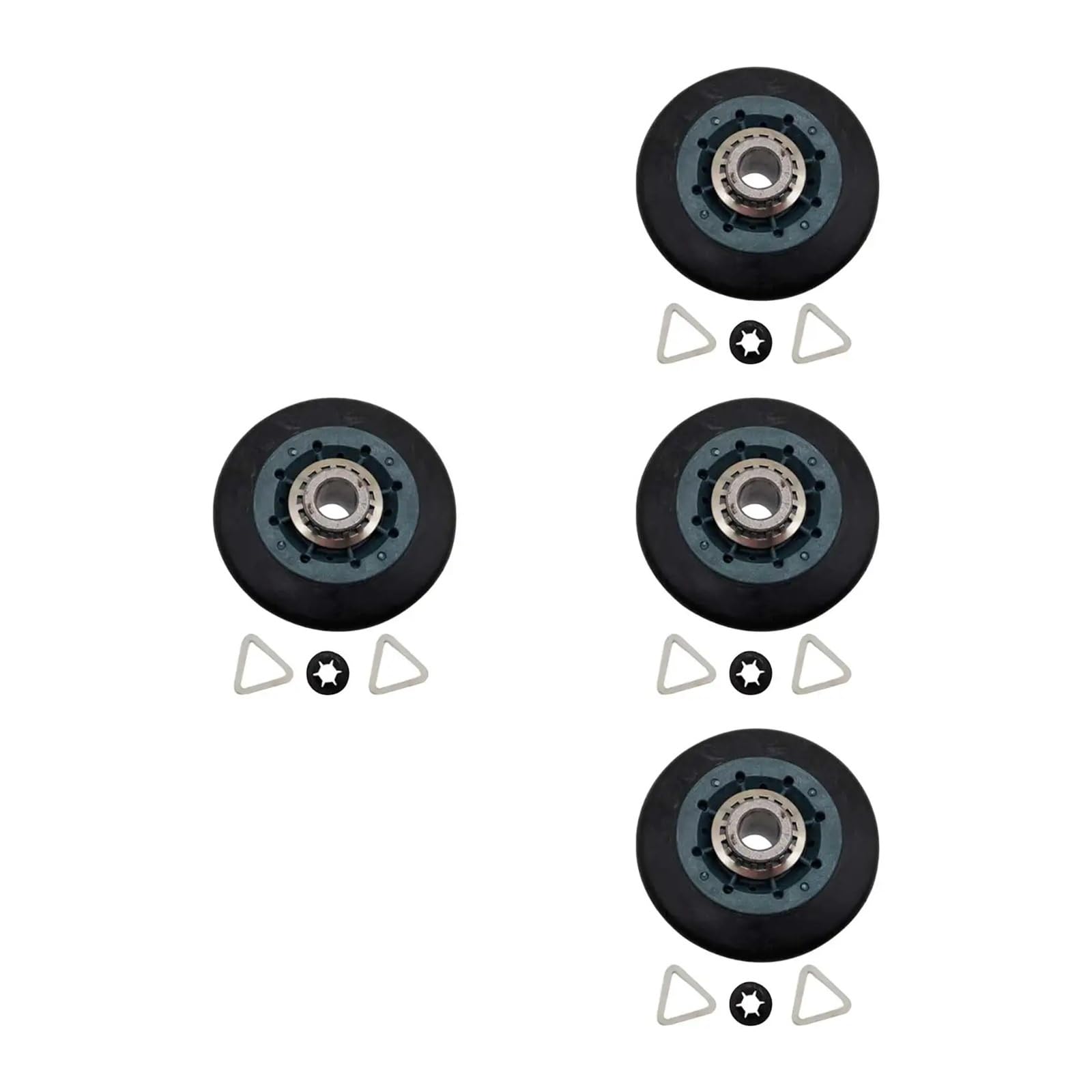 Rodillos De Soporte De Tambor Secador, Ruedas for Secadora, Lavadora, Reemplazo Con 3 Anillos, Piezas W10314173 Wpw10314173 AP6019303, 4 Uds.