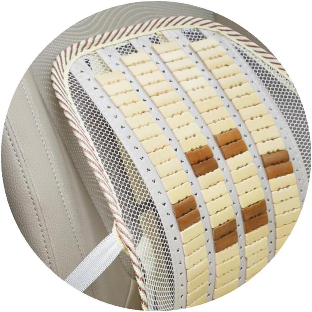 1pc Summer Lumbar Support Cushion Bamboo Charcoal Back Pad for Office Car and Home Breathable Mesh Design for Back and Posture Improvement