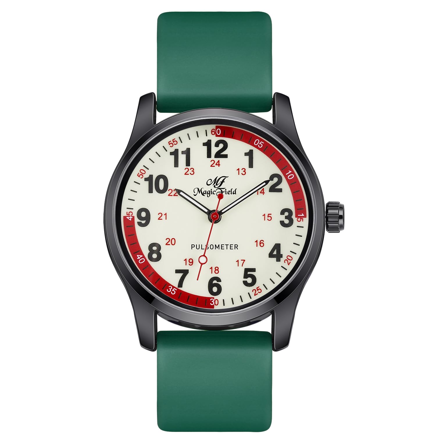 SIBOSUN Nurse Watch for Nurse Doctors Medical Professionals Students Men Women Unisex Easy to Read Dial Second Hand Watch for Nurses Water Resistant Silicone Band