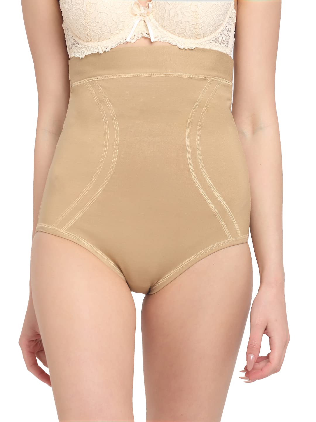 ShasmiWomen's High Waist Shapewear with Anti Rolling Strip Tummy Control Tucker Waist Slimming Panties Women Shapewear Underwear Women Waist Shapewear (SW016)