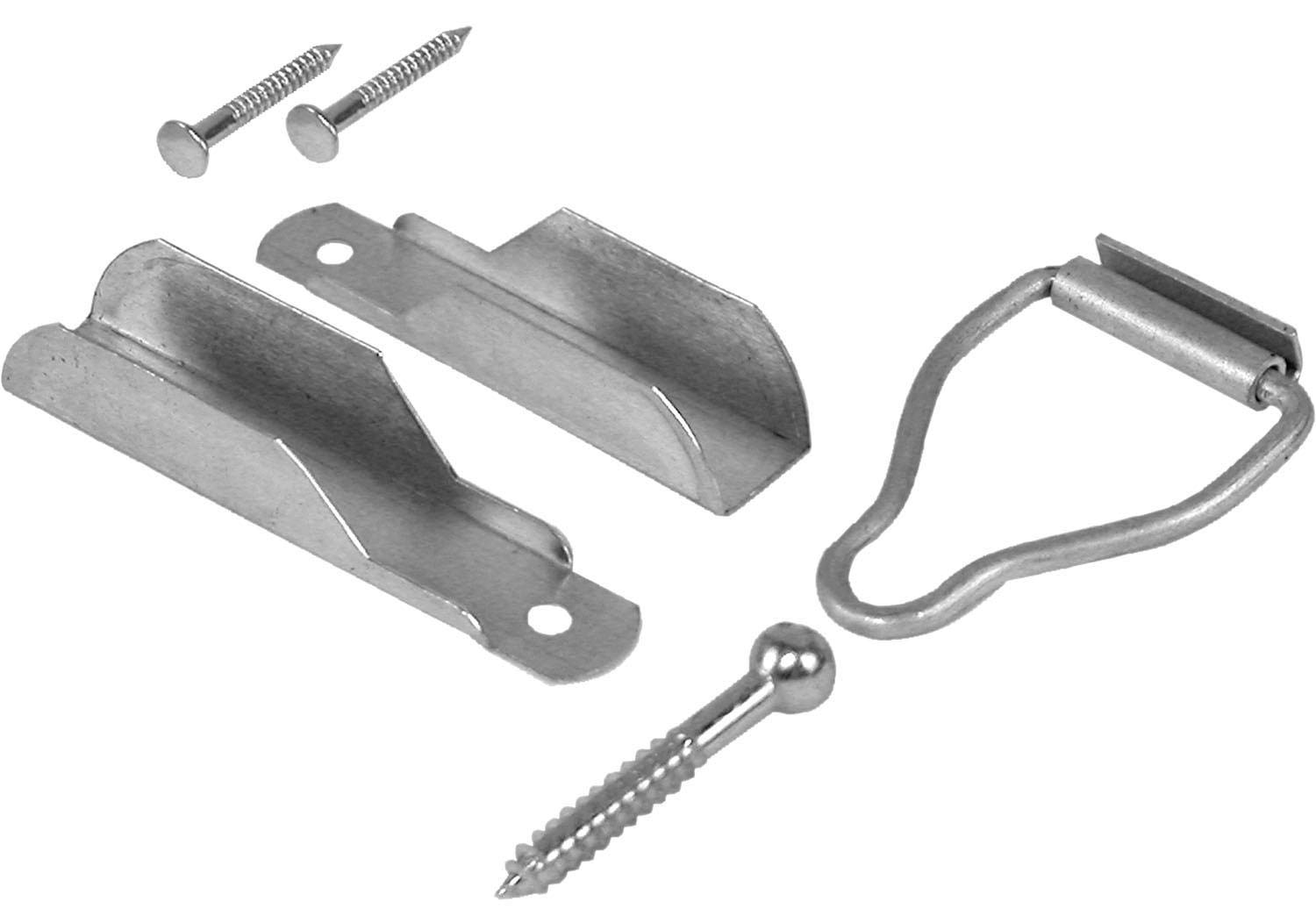Prime-Line PL 8101 2 Hangers and 1 Latch, 3/8 in., Mill (Single Pack)